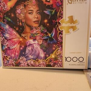 Buffalo David Bitton Glitter Edition Puzzle with Purple and Pink Accents